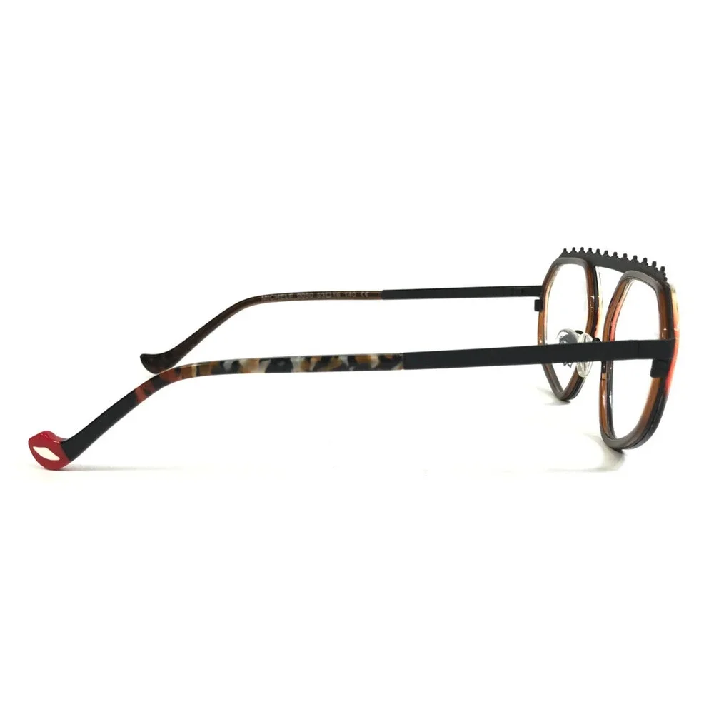 BOZ by J.F. Rey Eyeglasses Frames MICHELE 9050 Black Brown Leopard 53-16-140
